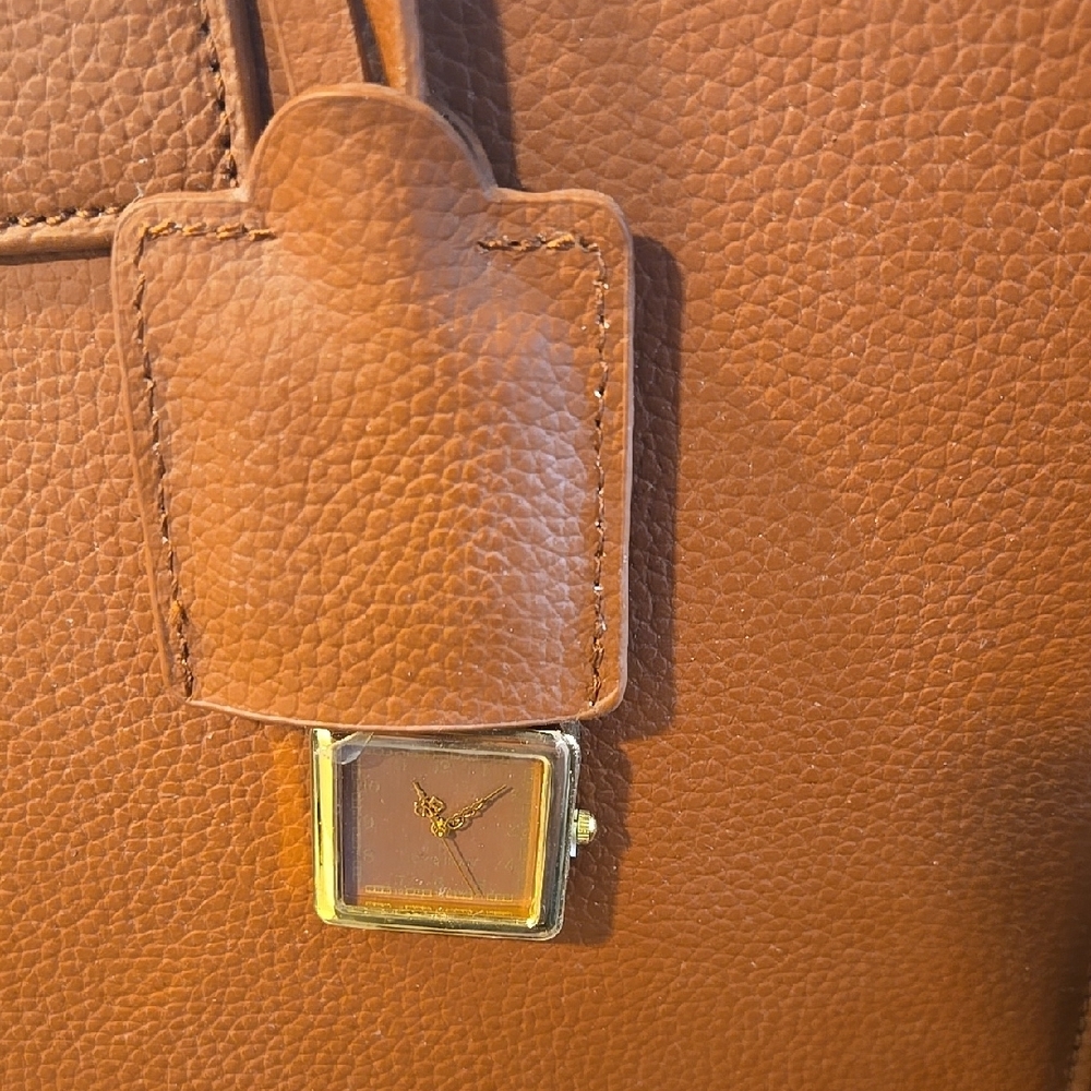 Joy & Iman Brown Leather Tote Bag - Picture 4 of 16